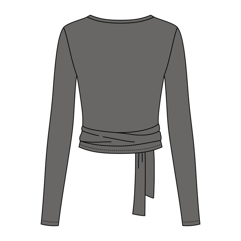 Women's Jersey Pilates Wrap Top 220GSM
