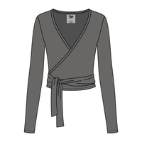 Women's Jersey Pilates Wrap Top 220GSM