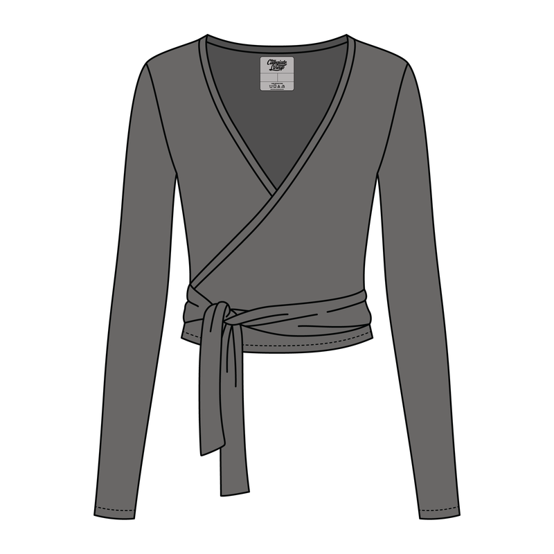Women's Jersey Pilates Wrap Top 220GSM