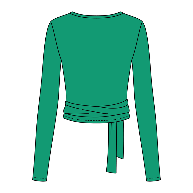 Women's Jersey Pilates Wrap Top 6015GSM