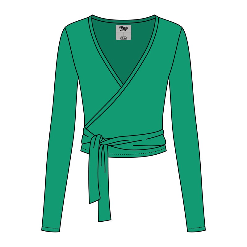 Women's Jersey Pilates Wrap Top 6015GSM