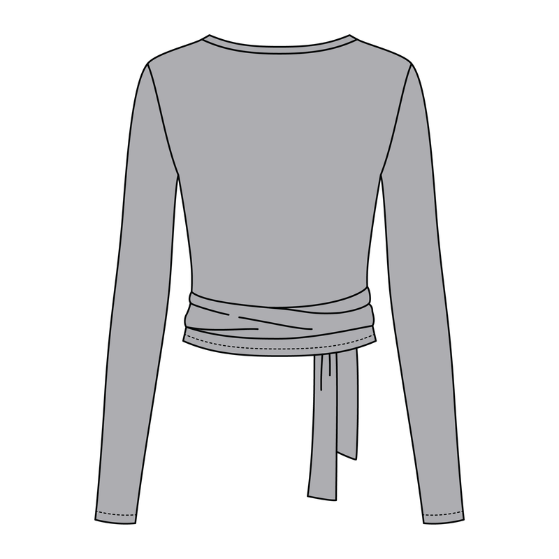 Women's Jersey Pilates Wrap Top 220GSM