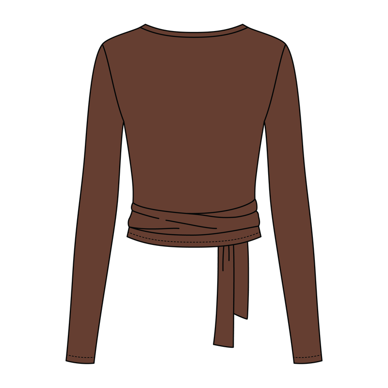Women's Jersey Pilates Wrap Top 220GSM