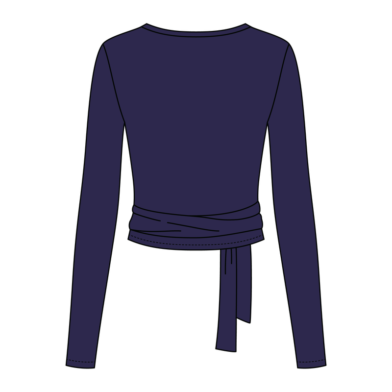 Women's Jersey Pilates Wrap Top 6015GSM