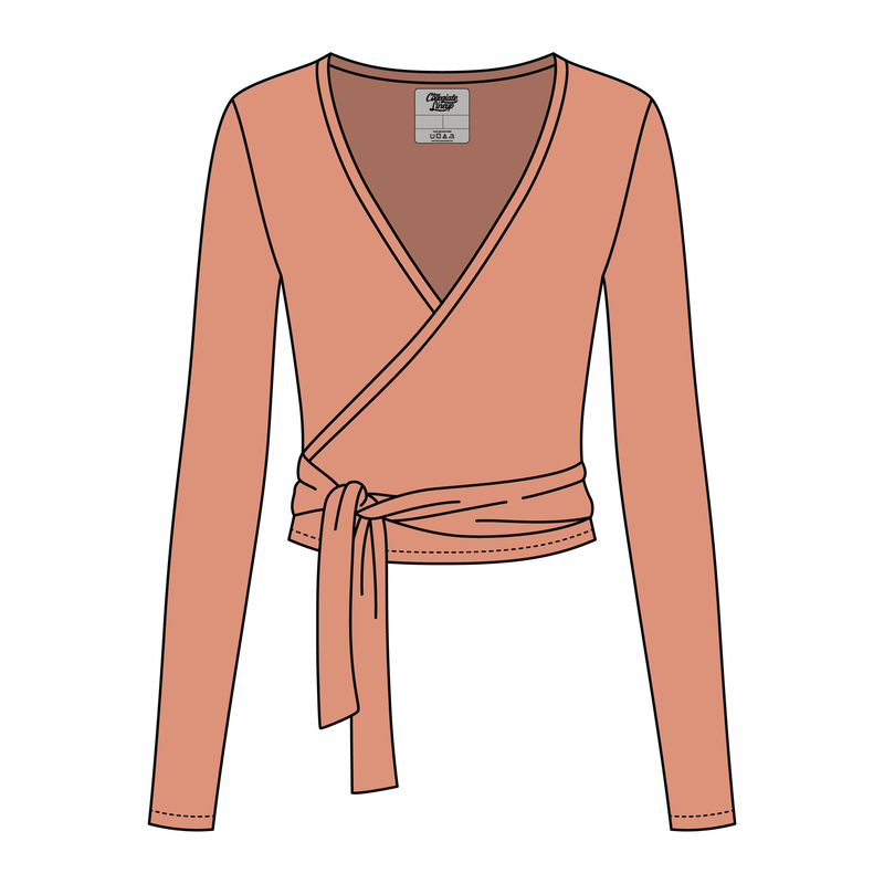 Women's Jersey Pilates Wrap Top 6015GSM