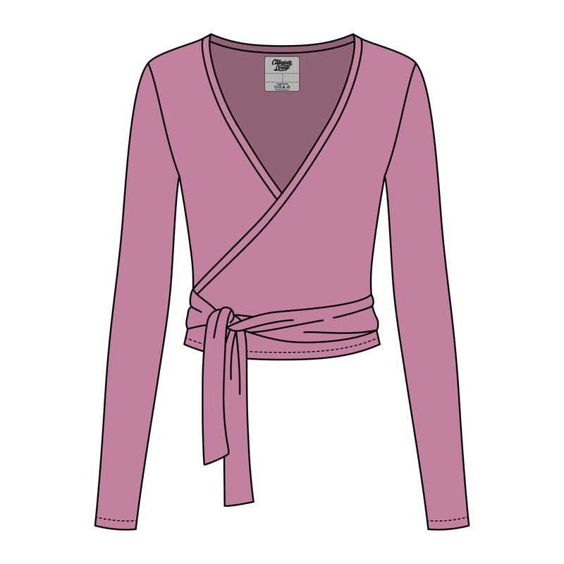 Women's Jersey Pilates Wrap Top 6015GSM