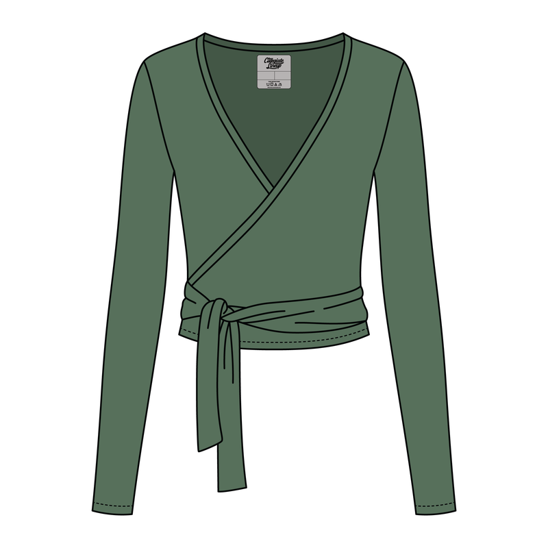 Women's Jersey Pilates Wrap Top 6015GSM
