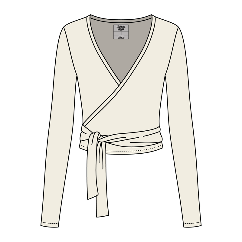 Women's Jersey Pilates Wrap Top 6015GSM