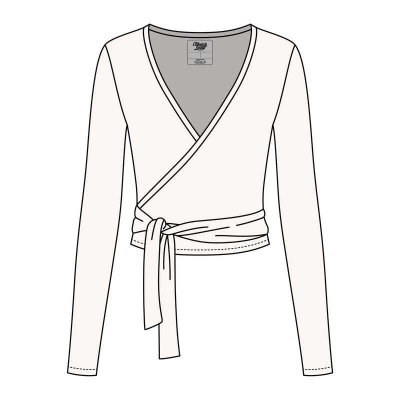 Women's Jersey Pilates Wrap Top 6015GSM