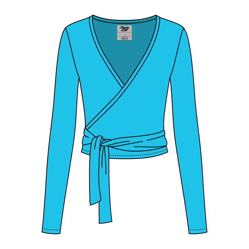 Women's Jersey Pilates Wrap Top 6015GSM