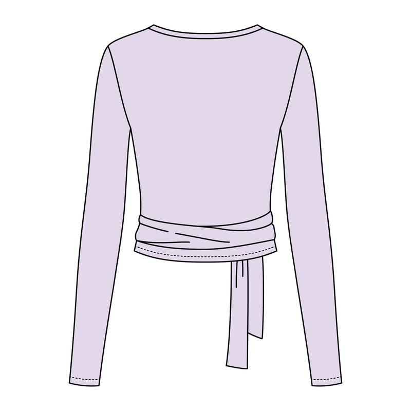 Women's Jersey Pilates Wrap Top 6015GSM