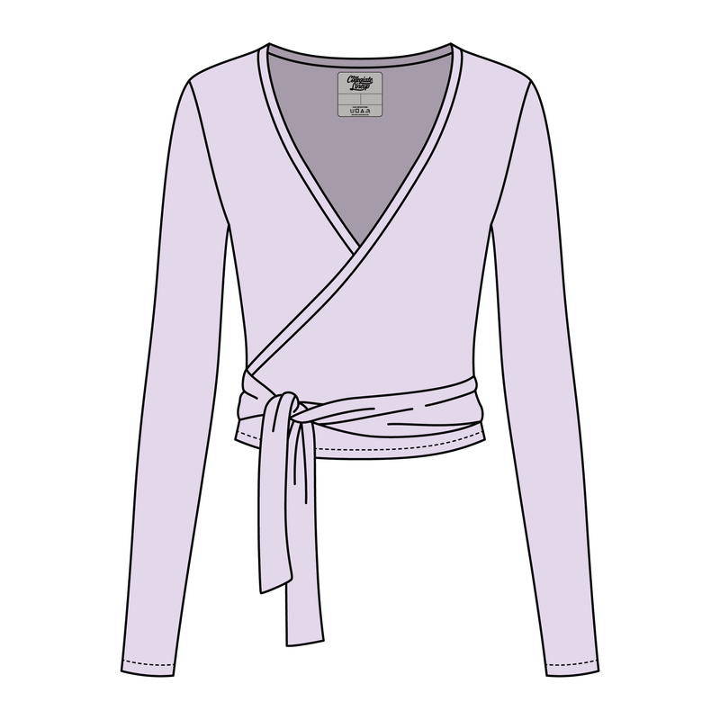 Women's Jersey Pilates Wrap Top 6015GSM