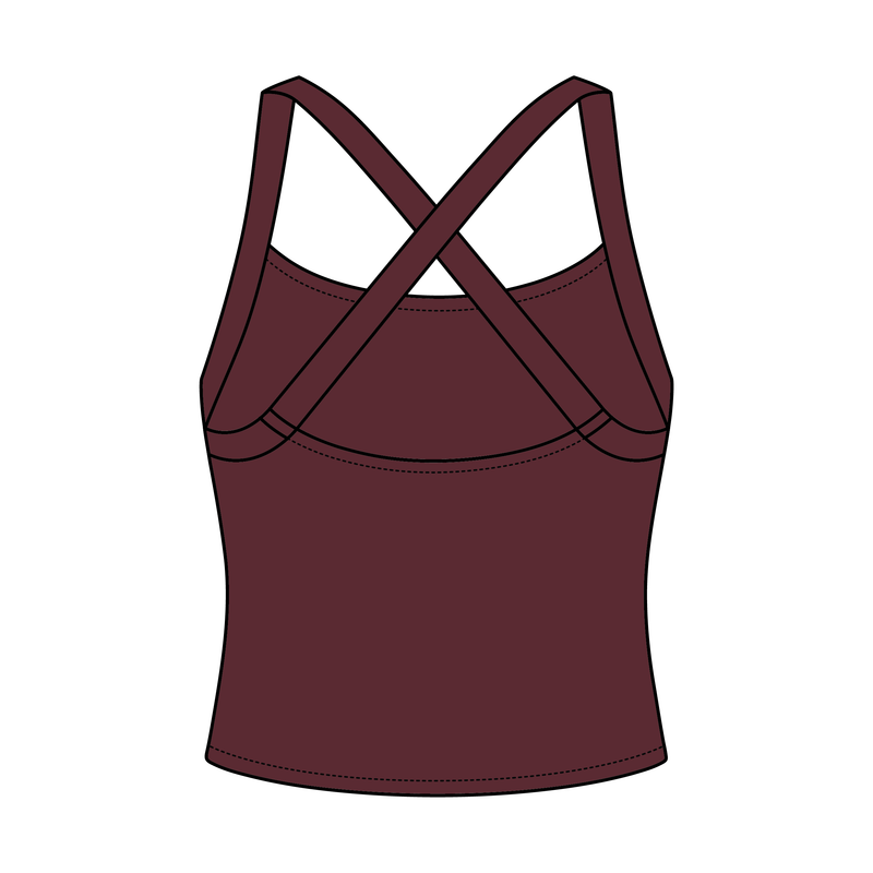 Women's Cross Back Contrast Active Tank