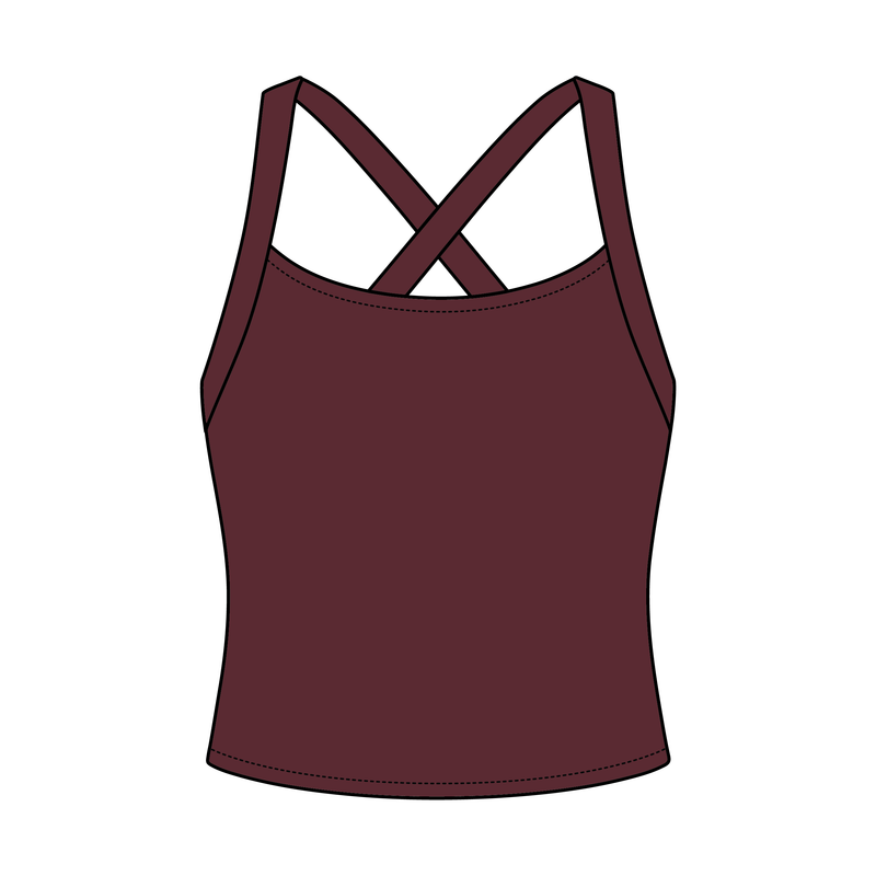 Women's Cross Back Contrast Active Tank