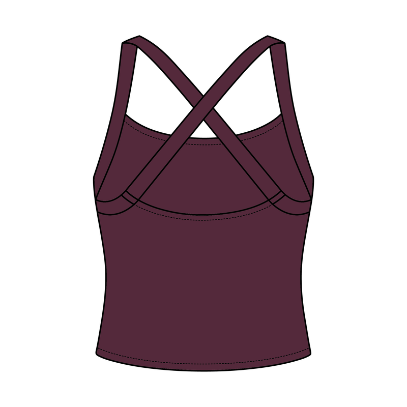 Women's Cross Back Contrast Active Tank