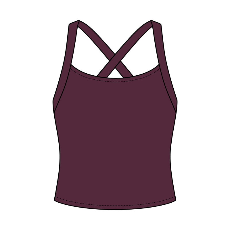 Women's Cross Back Contrast Active Tank