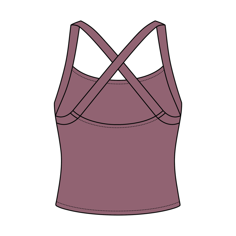 Women's Cross Back Contrast Active Tank