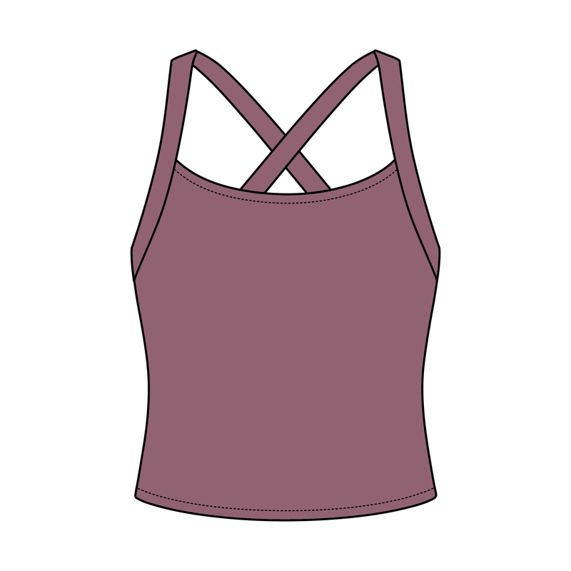 Women's Cross Back Contrast Active Tank