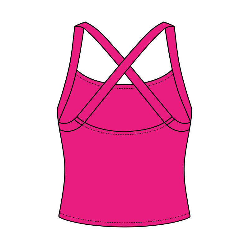 Women's Cross Back Contrast Active Tank