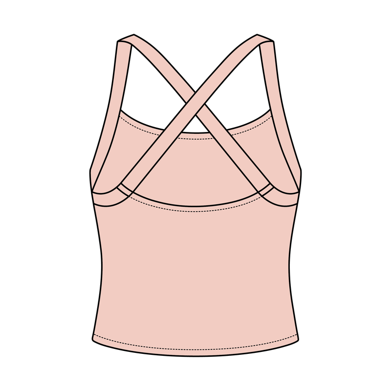 Women's Cross Back Contrast Active Tank