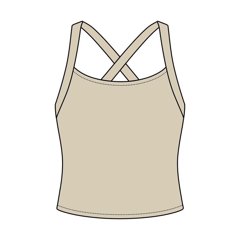 Women's Cross Back Contrast Active Tank