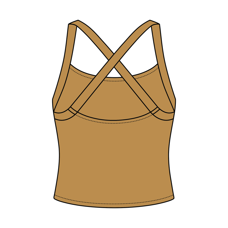 Women's Cross Back Contrast Active Tank