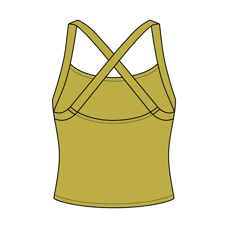 Women's Cross Back Contrast Active Tank