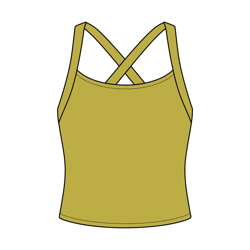 Women's Cross Back Contrast Active Tank