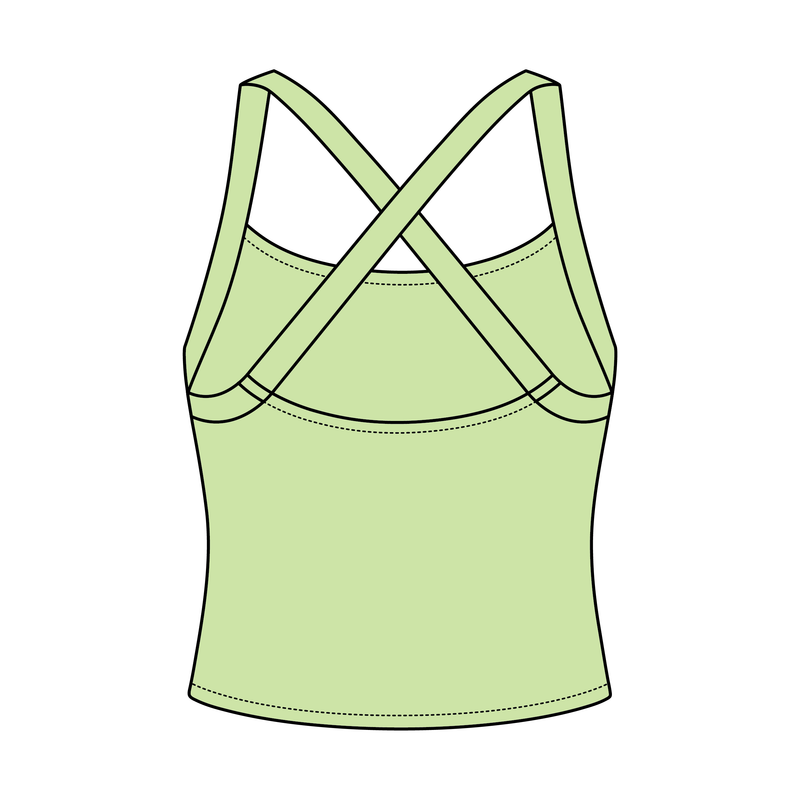 Women's Cross Back Contrast Active Tank