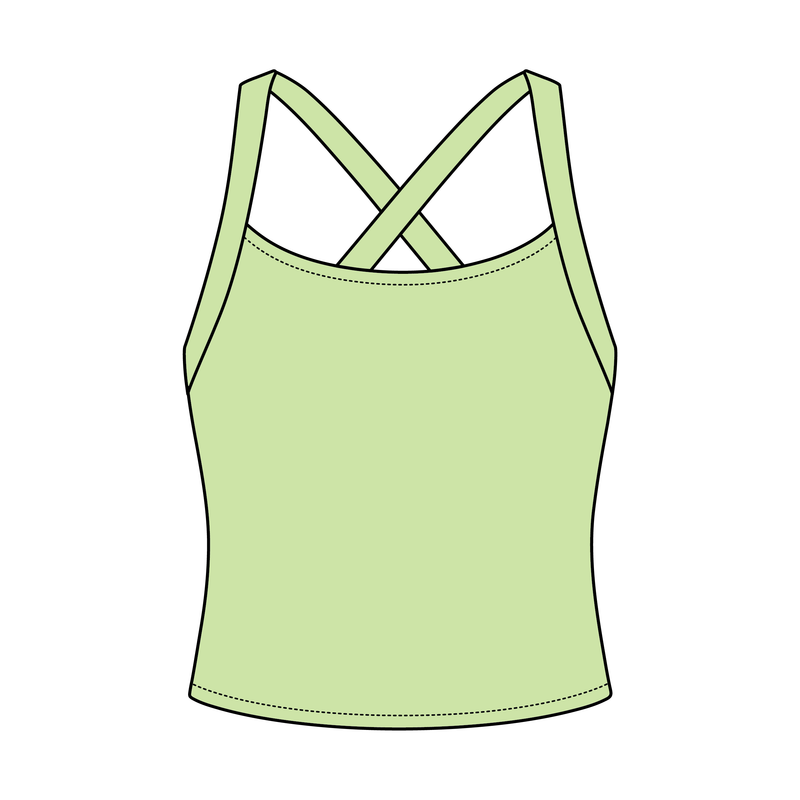 Women's Cross Back Contrast Active Tank