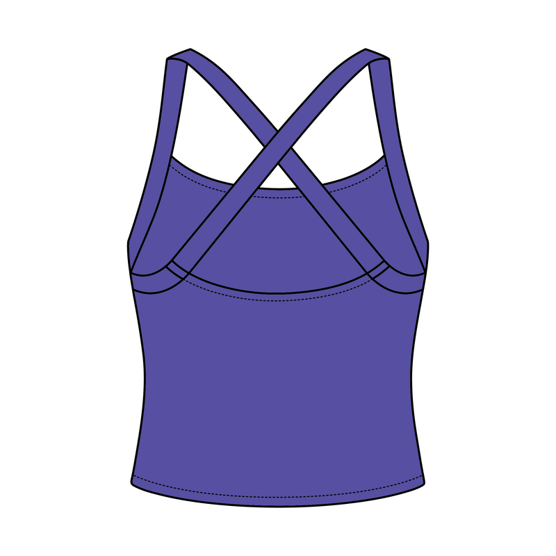 Women's Cross Back Contrast Active Tank