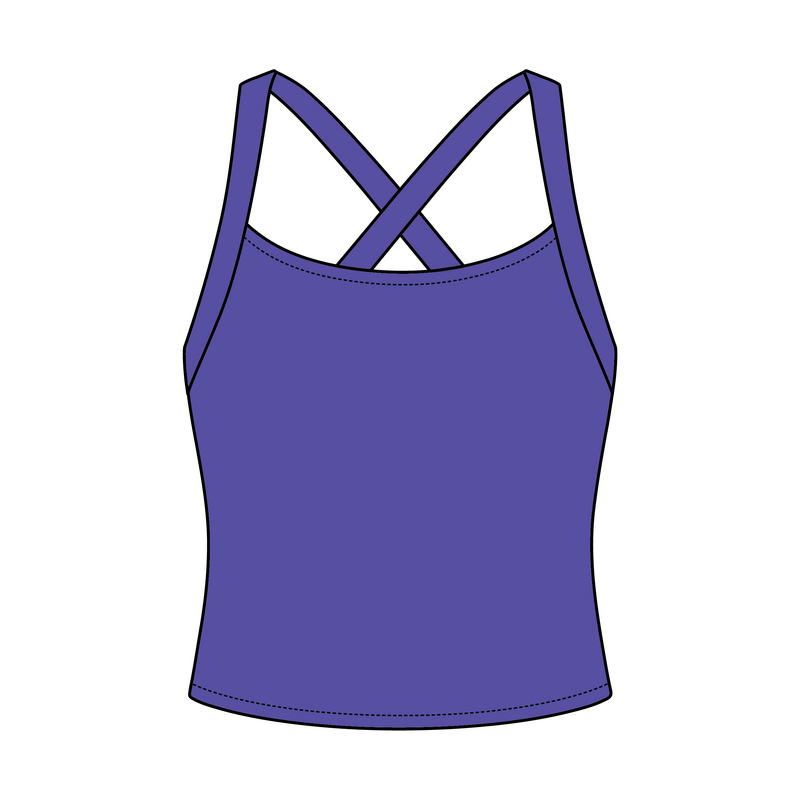 Women's Cross Back Contrast Active Tank