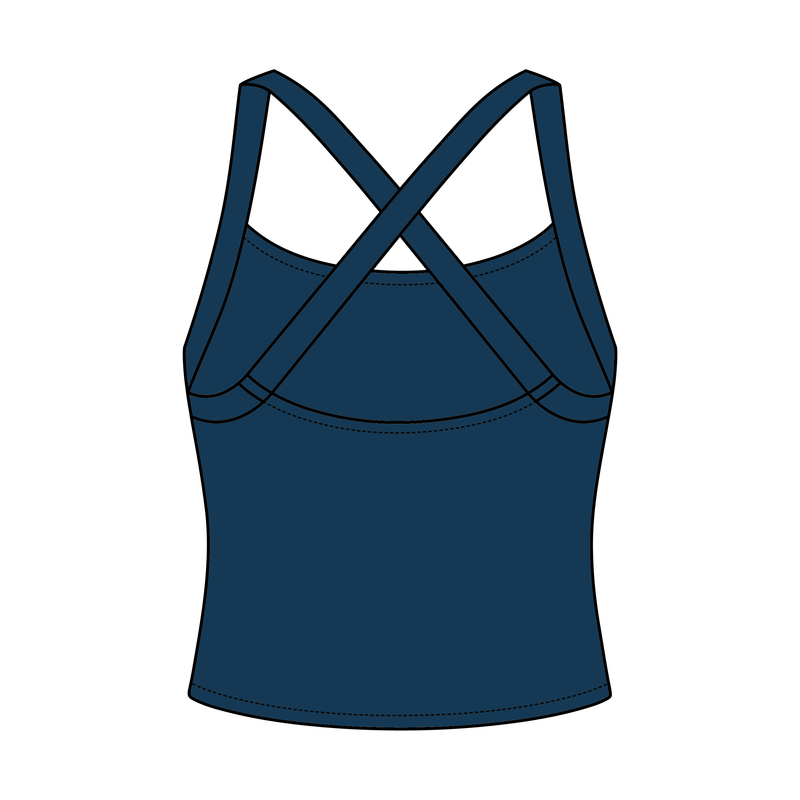 Women's Cross Back Contrast Active Tank