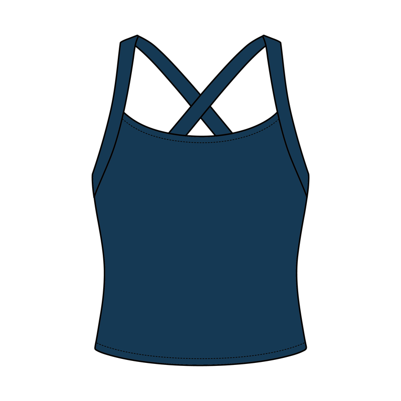 Women's Cross Back Contrast Active Tank