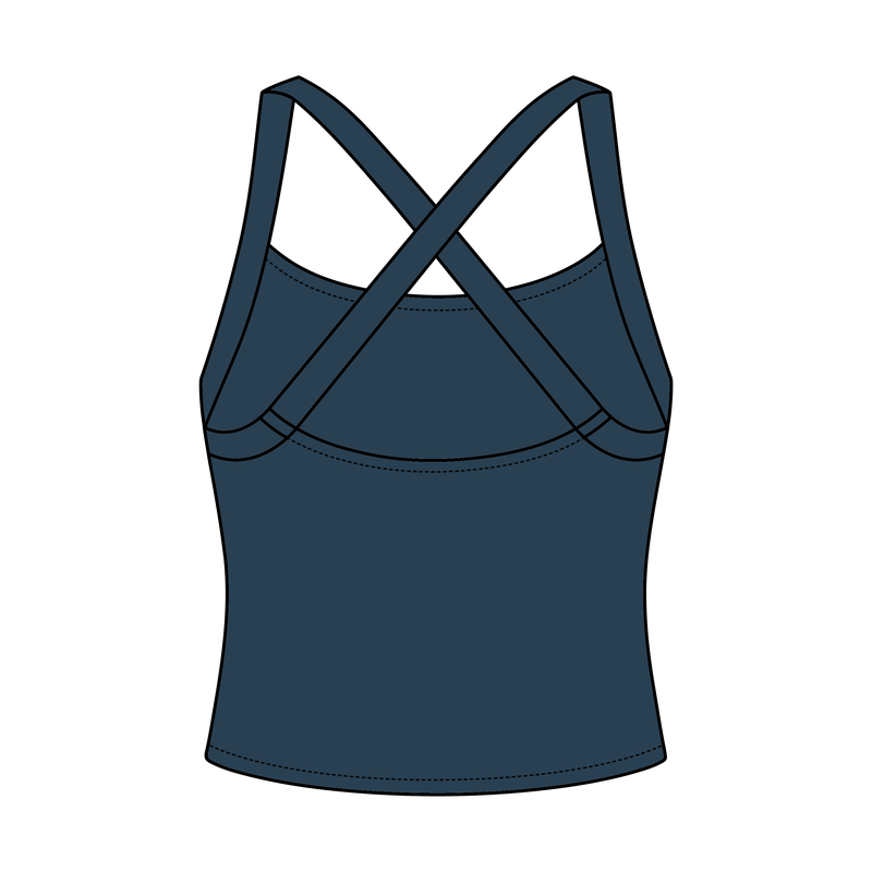 Women's Cross Back Contrast Active Tank