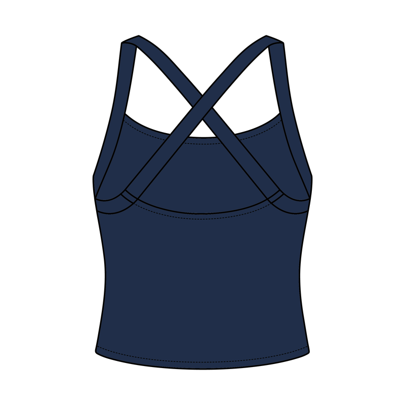Women's Cross Back Contrast Active Tank