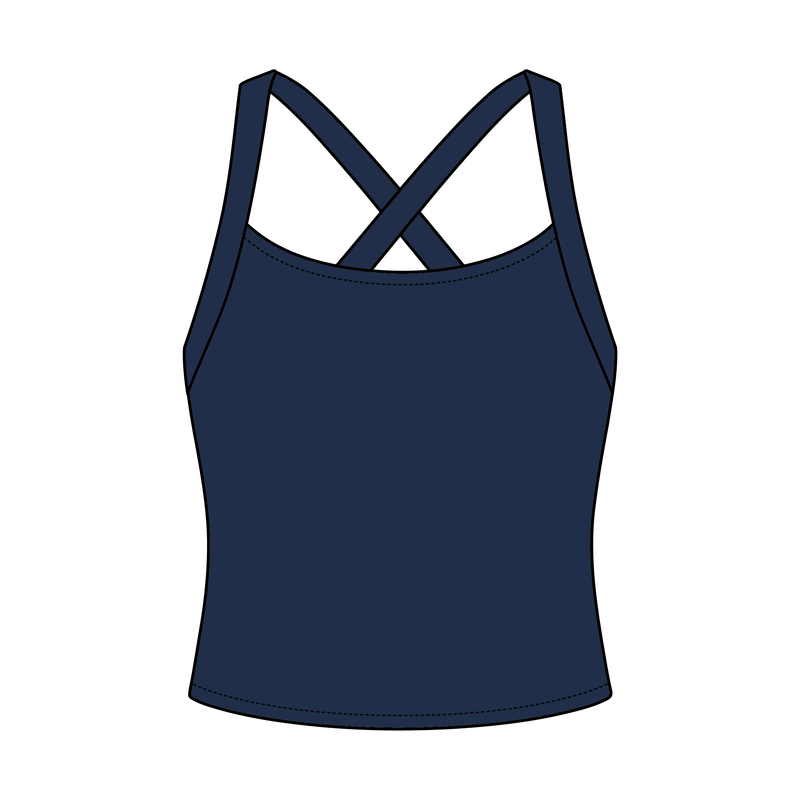 Women's Cross Back Contrast Active Tank