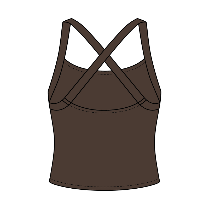 Women's Cross Back Contrast Active Tank