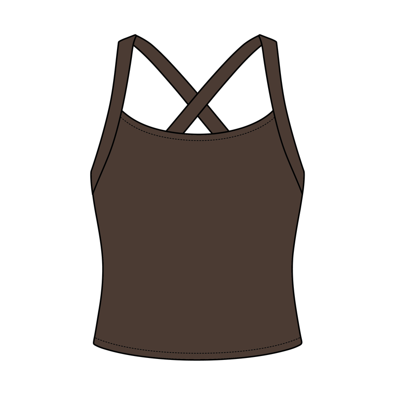Women's Cross Back Contrast Active Tank