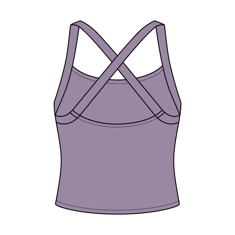 Women's Cross Back Contrast Active Tank