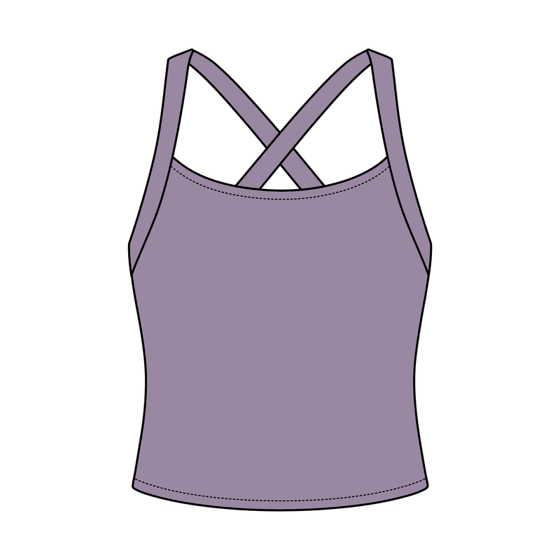 Women's Cross Back Contrast Active Tank