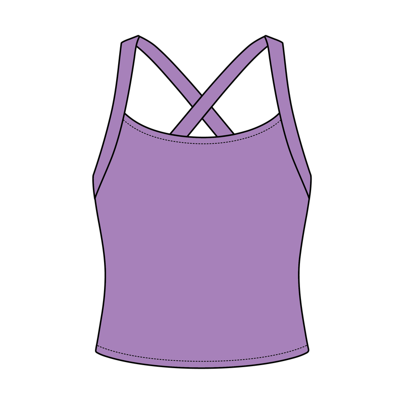 Women's Cross Back Contrast Active Tank