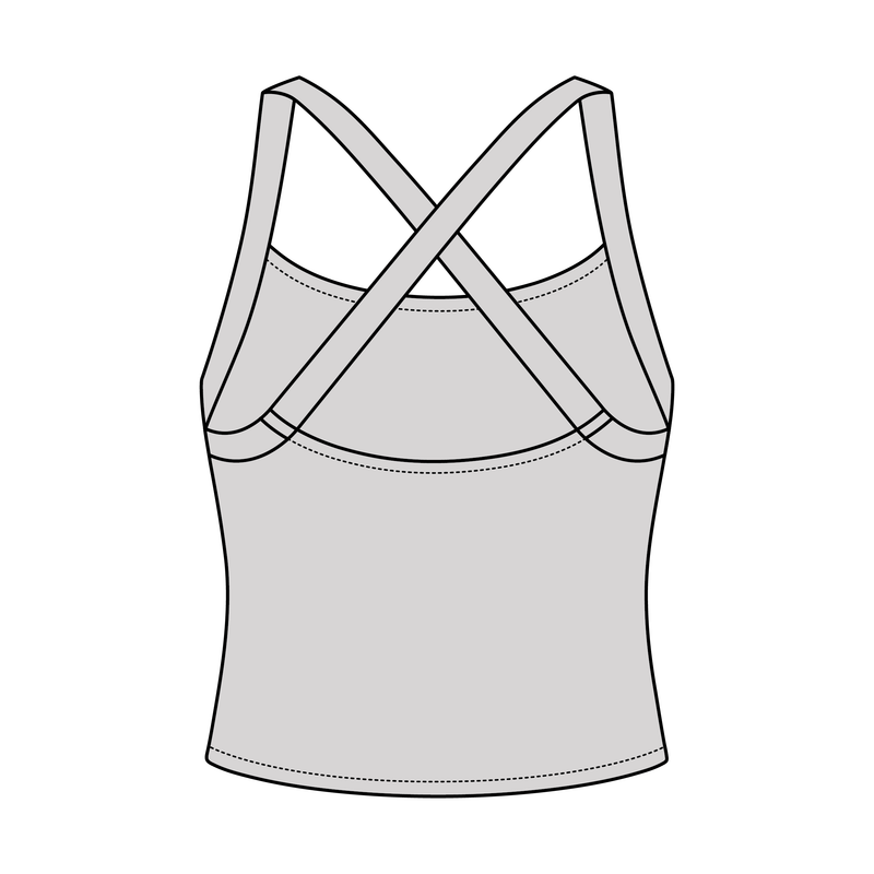 Women's Cross Back Contrast Active Tank