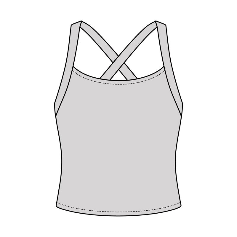 Women's Cross Back Contrast Active Tank