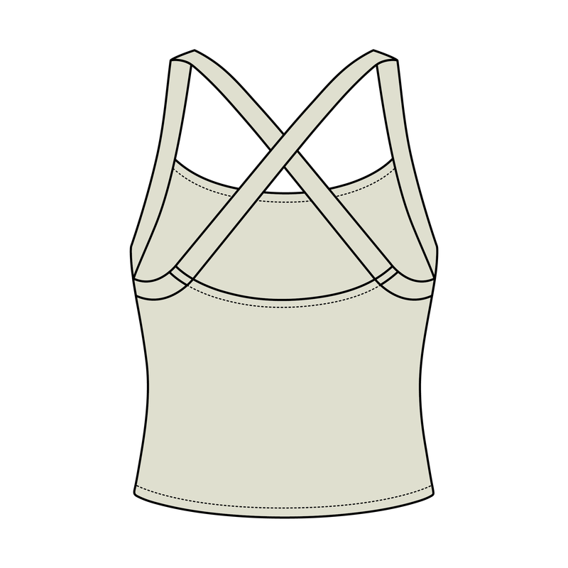 Women's Cross Back Contrast Active Tank