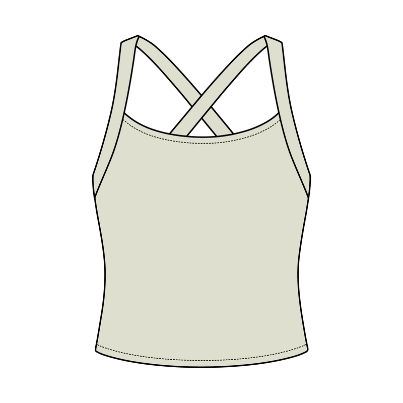 Women's Cross Back Contrast Active Tank