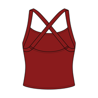 Women's Cross Back Contrast Active Tank 220GSM