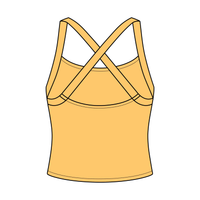 Women's Cross Back Contrast Active Tank 220GSM