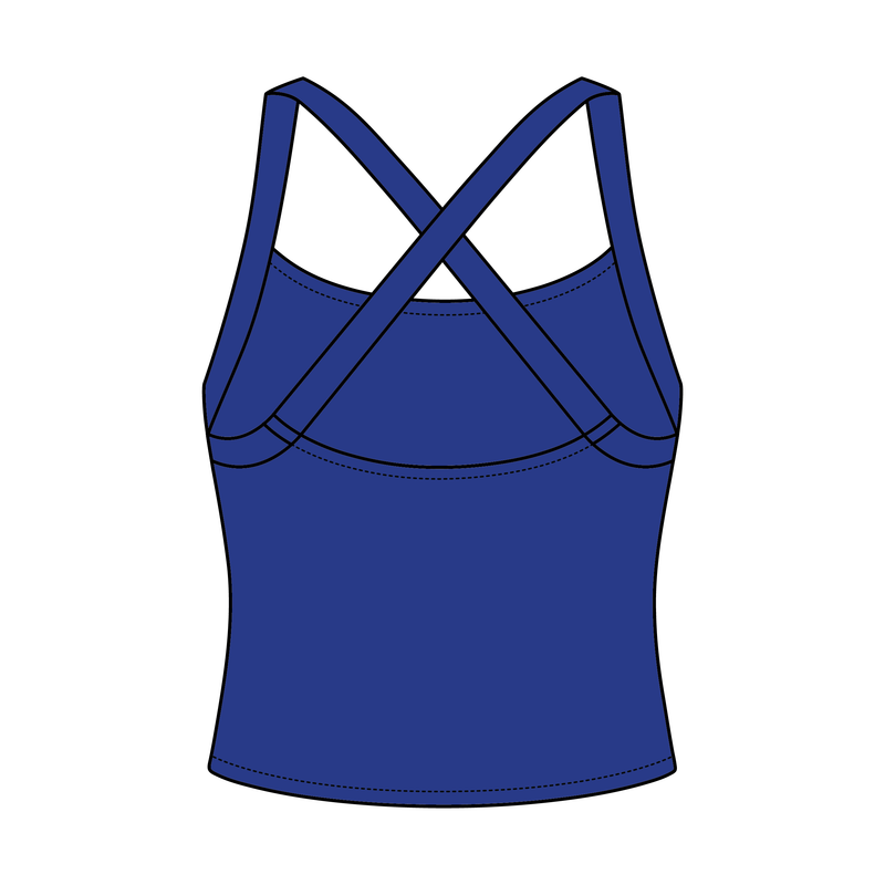 Women's Cross Back Contrast Active Tank 220GSM
