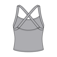 Women's Cross Back Contrast Active Tank 220GSM